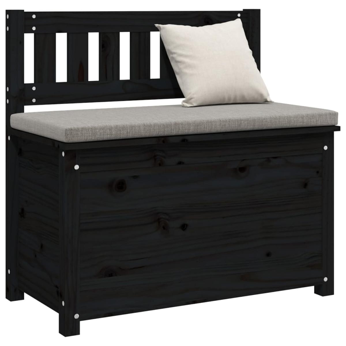 Banco de madera maciza de pino negro 80x41x77 cm