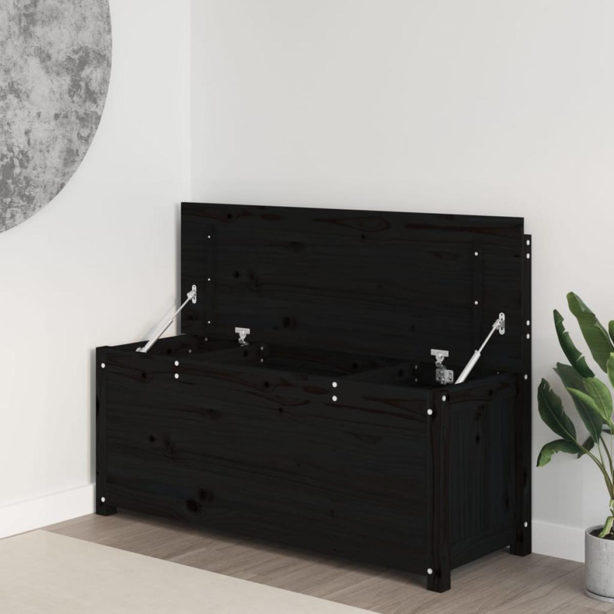 Banco de madera maciza de pino negro 110x41x76,5 cm