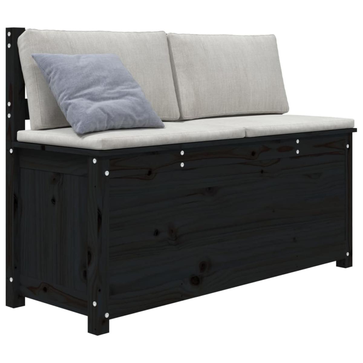 Banco de madera maciza de pino negro 110x41x76,5 cm