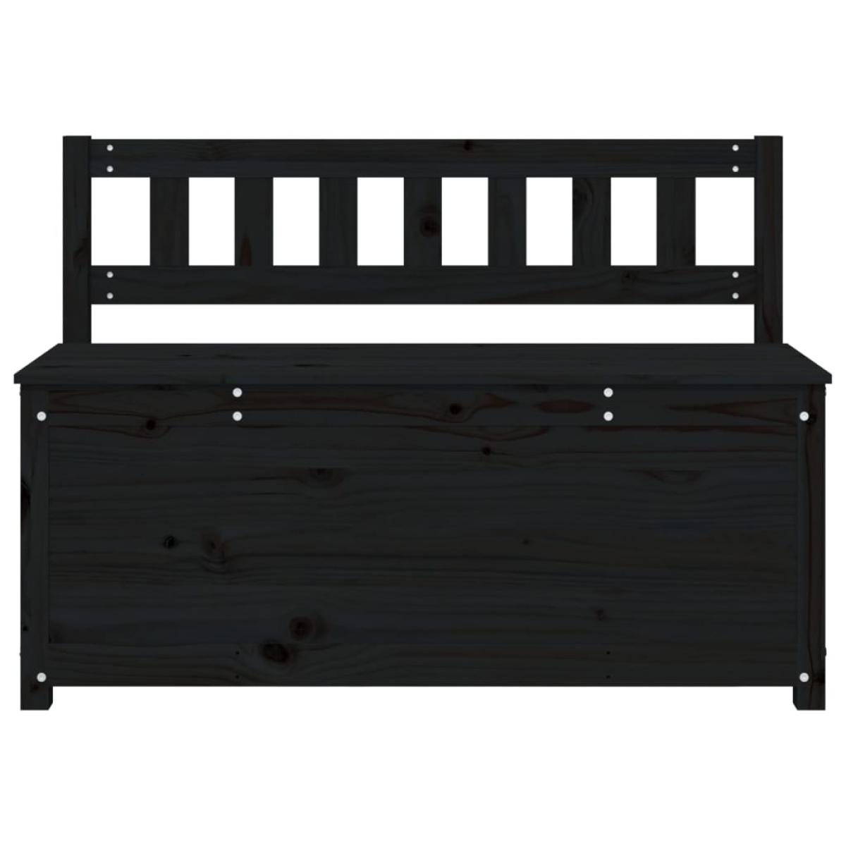 Banco de madera maciza de pino negro 110x41x76,5 cm