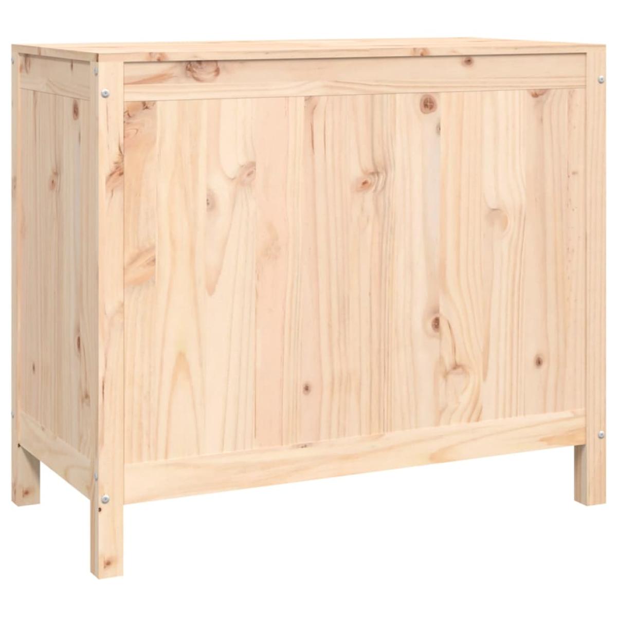 Baúl para la colada madera maciza de pino 88,5x44x76 cm