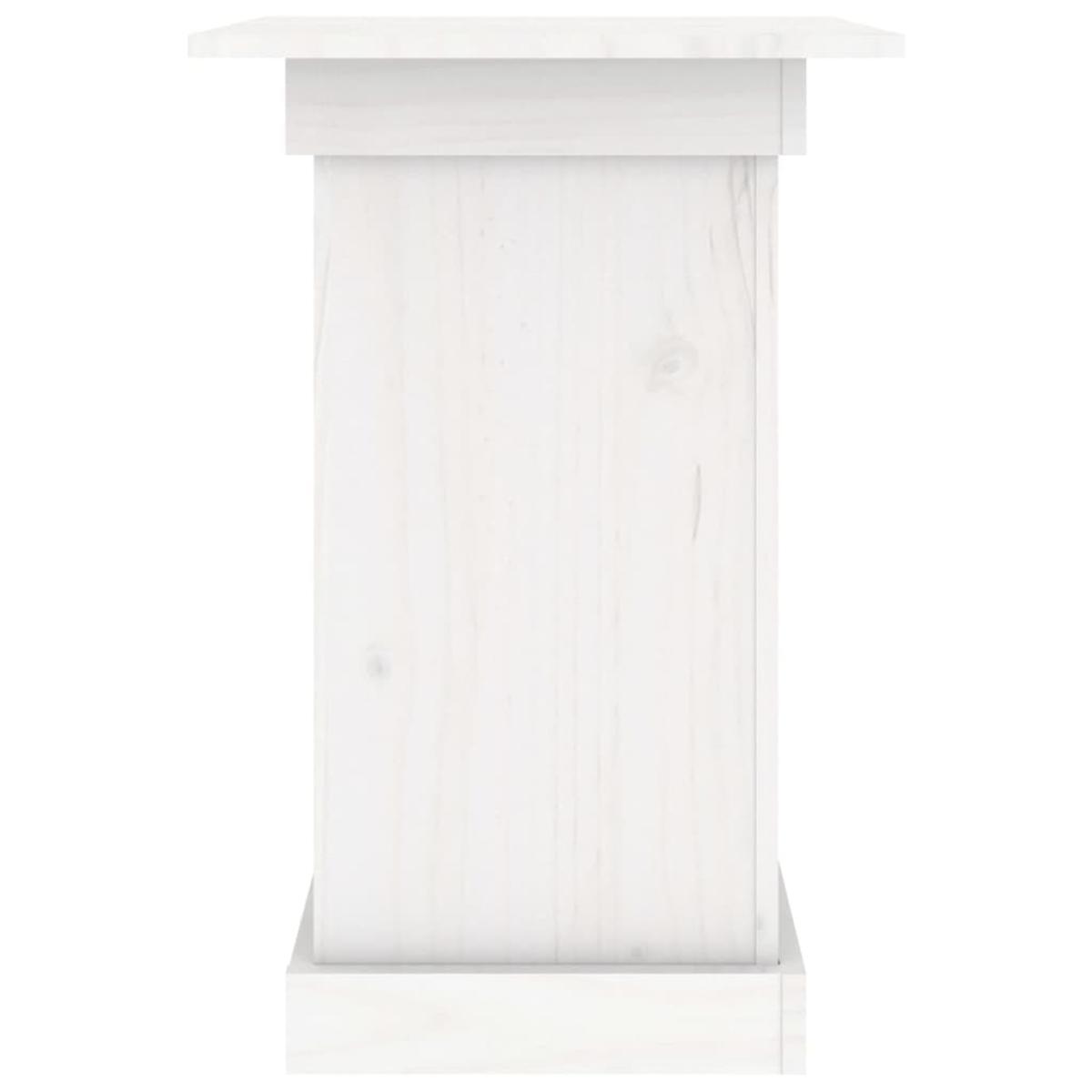 Soporte para plantas madera maciza de pino blanco 40x40x60 cm