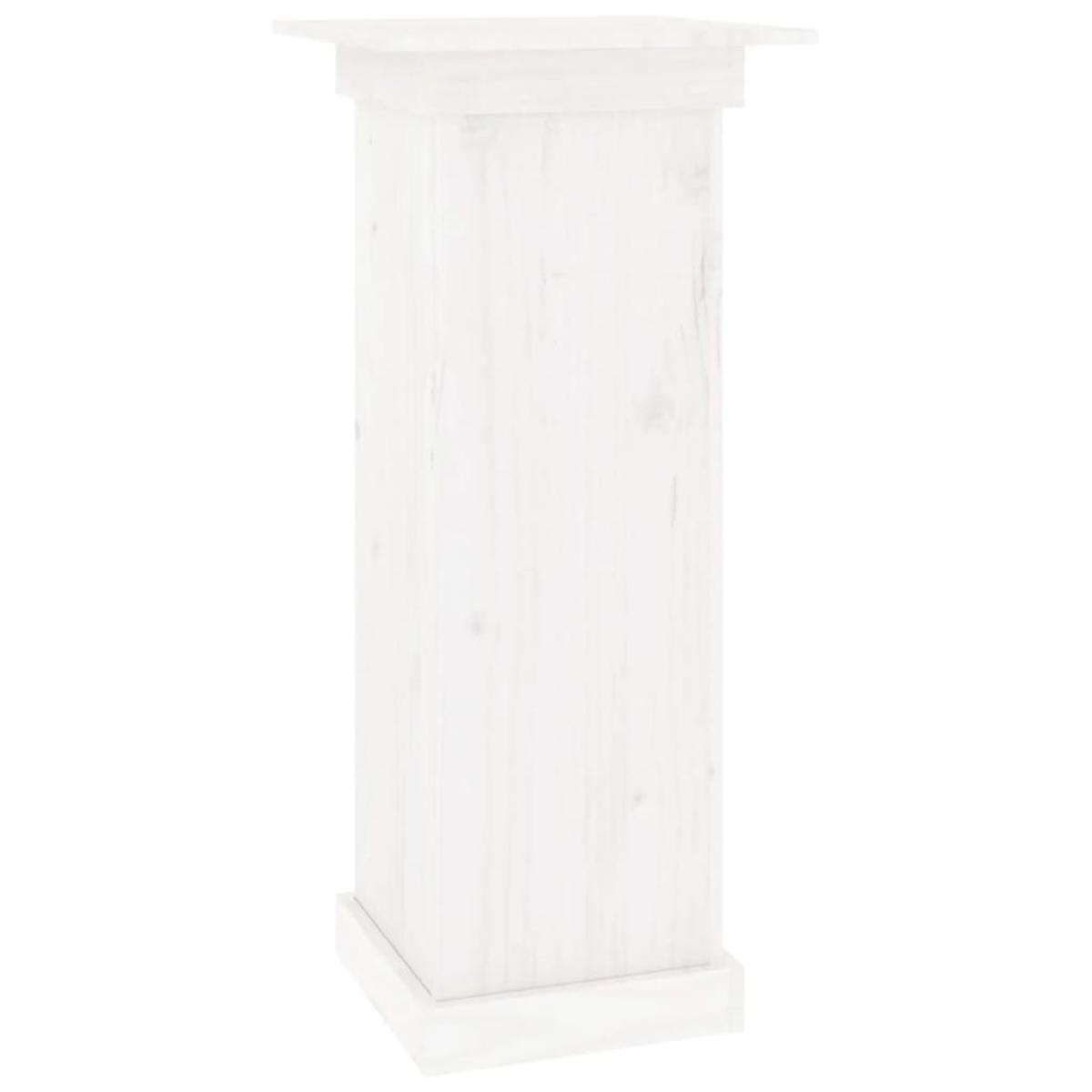 Soporte para plantas madera maciza de pino blanco 40x40x90 cm