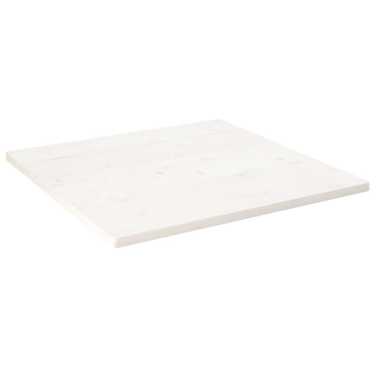 Tablero de mesa cuadrado madera maciza pino blanco 90x90x2,5 cm