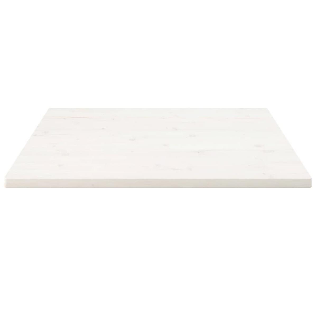Tablero de mesa cuadrado madera maciza pino blanco 90x90x2,5 cm