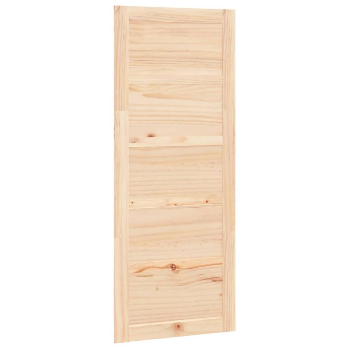 Puerta de granero madera maciza pino 80x1,8x204,5 cm