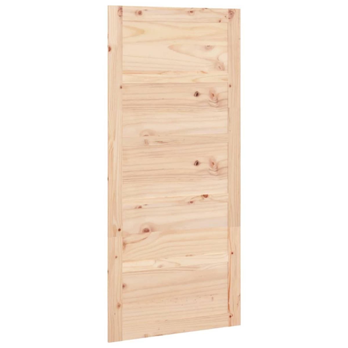 Puerta de granero madera maciza pino 90x1,8x204,5 cm
