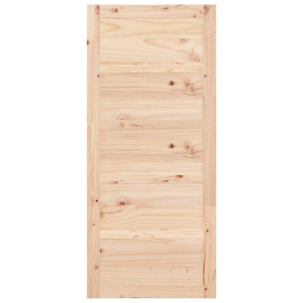 Puerta de granero madera maciza pino 90x1,8x204,5 cm