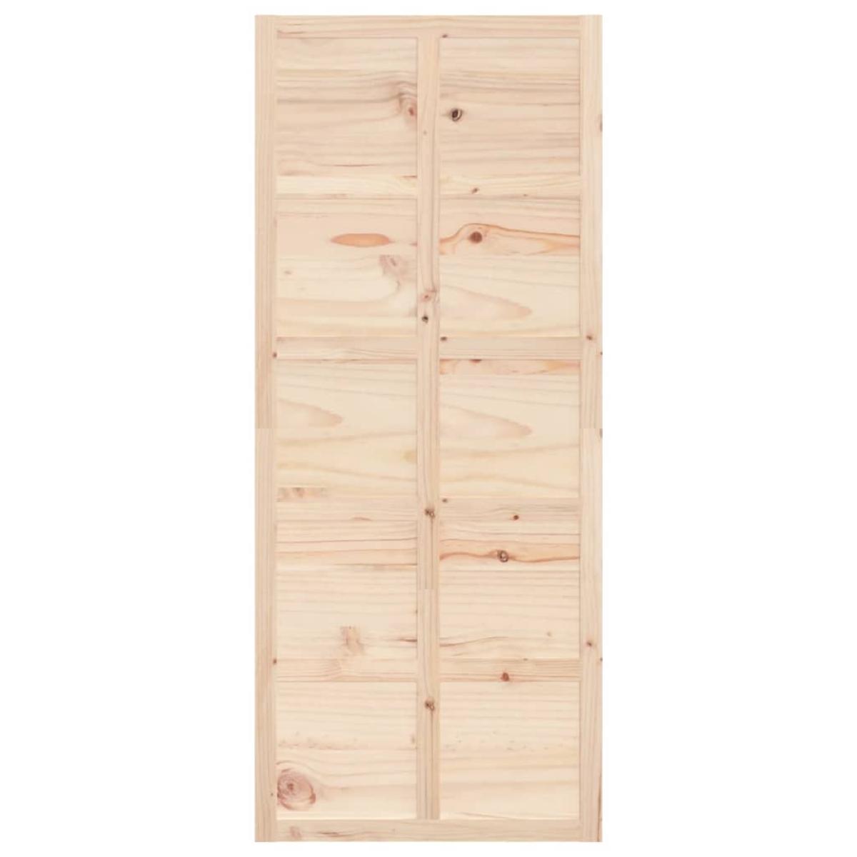 Puerta de granero madera maciza pino 90x1,8x214 cm