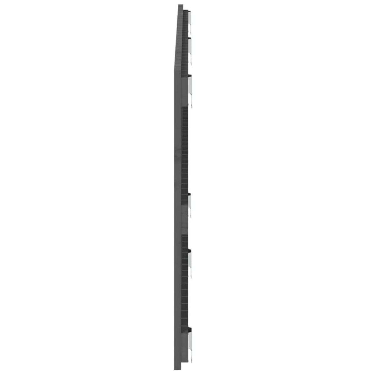Cabecero de cama de pared madera maciza pino gris 159,5x3x60 cm