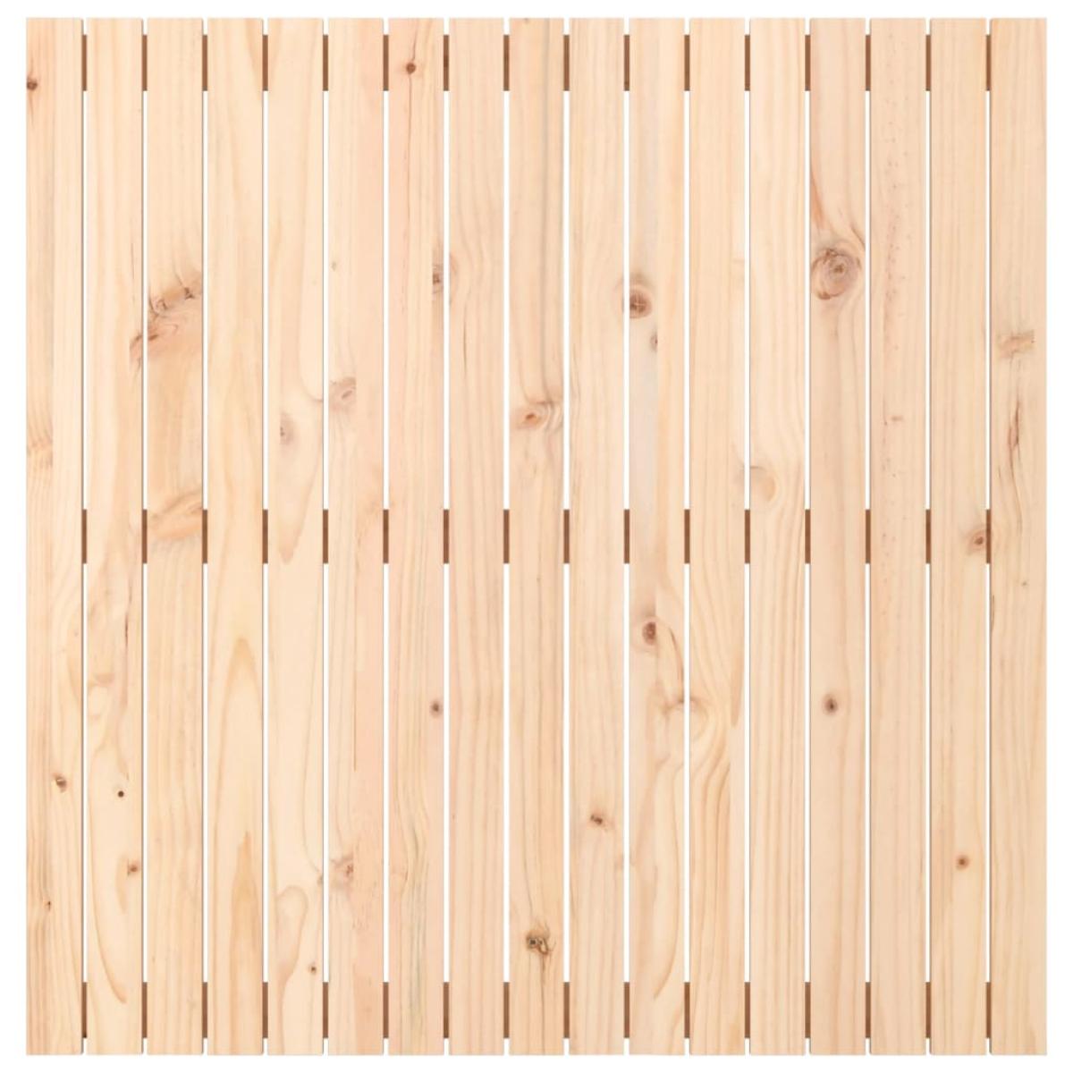 Cabecero de cama de pared madera maciza de pino 108x3x110 cm
