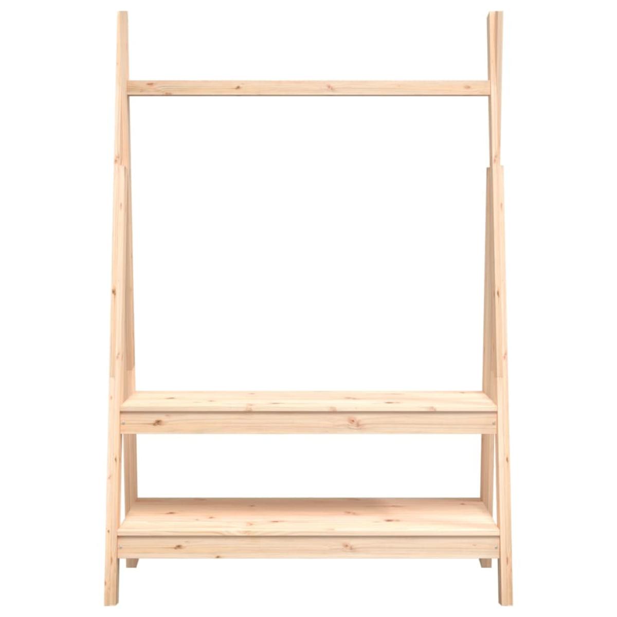 Perchero de madera maciza de pino 100x45,5x150 cm