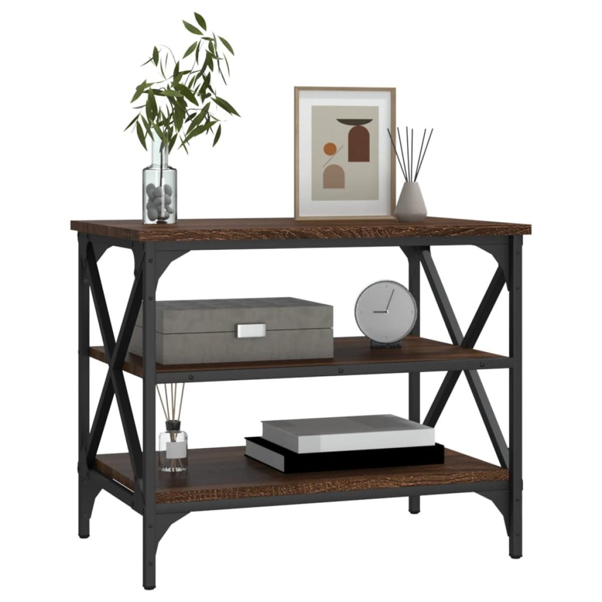 Mueble para TV madera contrachapada marrón roble 60x40x50 cm