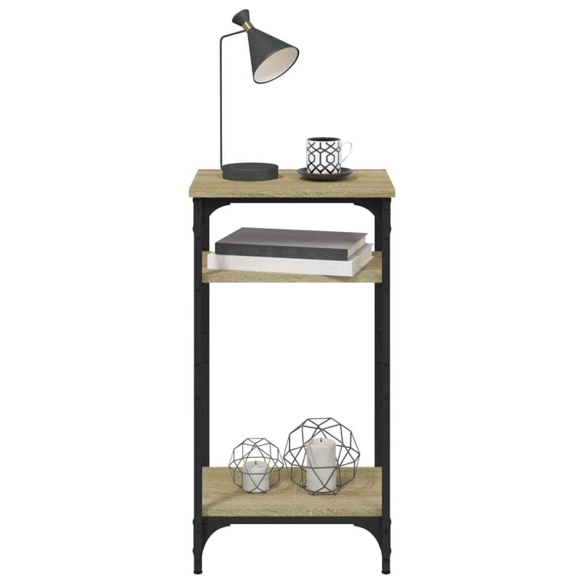 Mesa auxiliar madera contrachapada roble Sonoma 40x30x75 cm