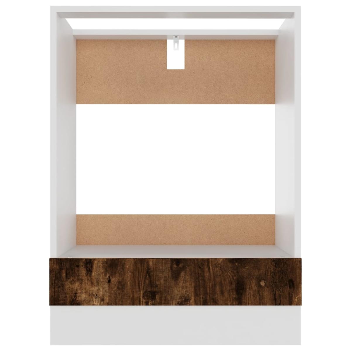 Armario para horno contrachapado roble ahumado 60x46x81,5 cm