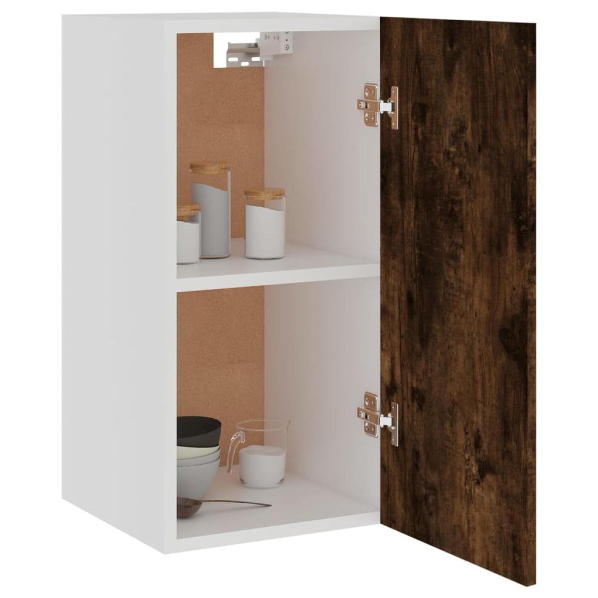 Mueble colgante madera contrachapada roble ahumado 29,5x31x60cm