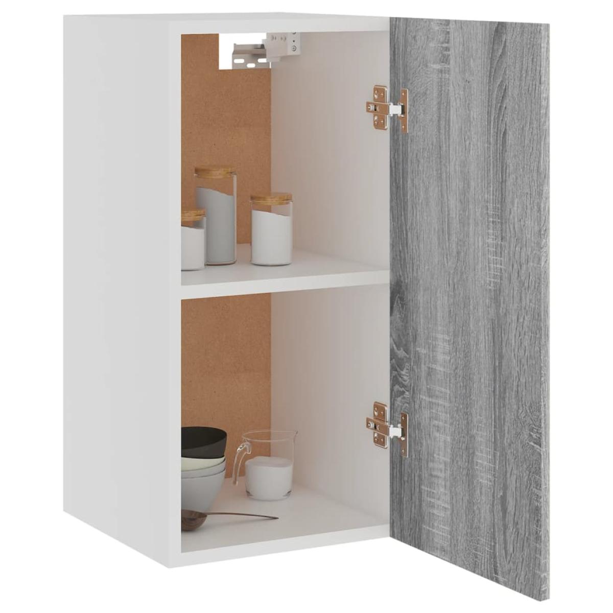 Armario colgante madera contrachapada gris sonoma 29,5x31x60 cm