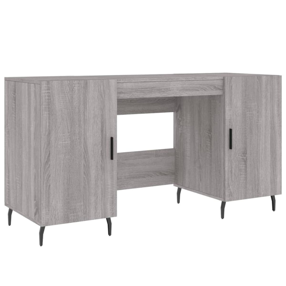 Escritorio madera de ingeniería gris Sonoma 140x50x75 cm