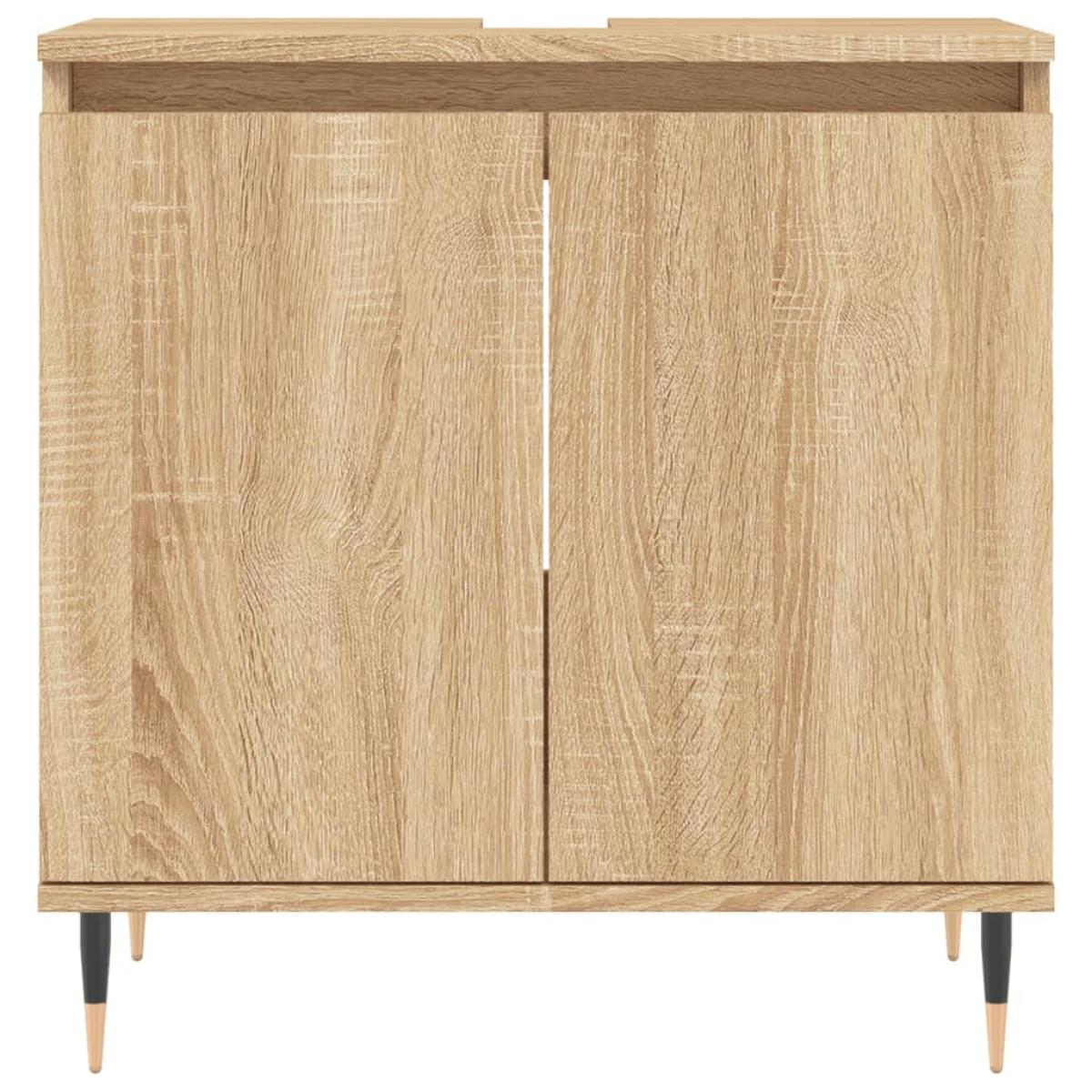 Armario de baño madera de ingeniería roble Sonoma 58x33x60 cm