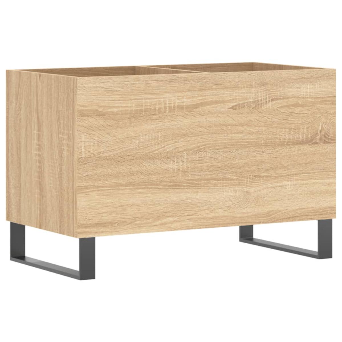 Mueble discos madera contrachapada roble Sonoma 74,5x38x48 cm