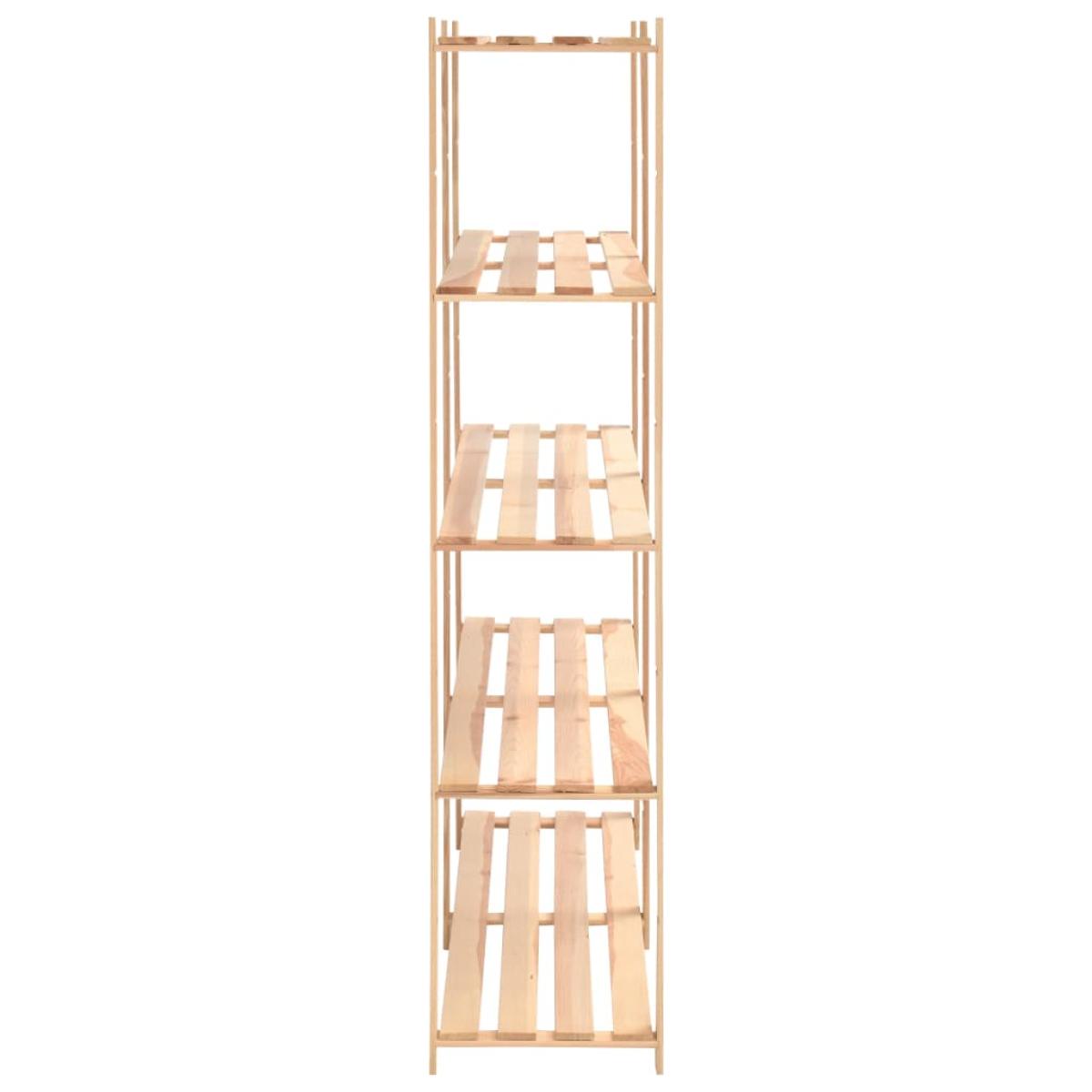 Estantería 5 niveles 5 unidades madera pino maciza 500 kg 