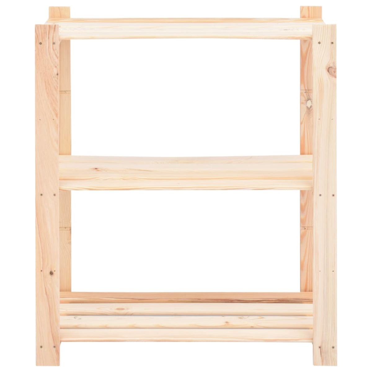Estantería 5 niveles 3 unidades madera pino maciza 150 kg