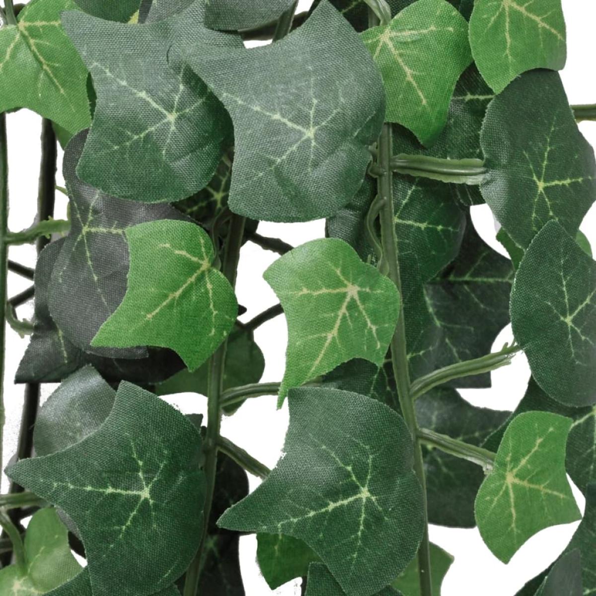 Plantas artificiales de hiedra 4 unidades verde 90 cm