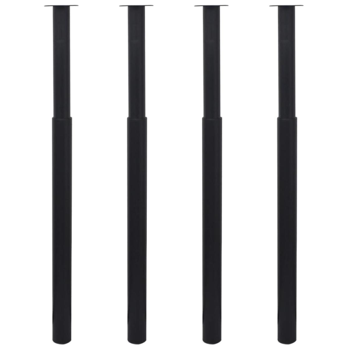Patas de mesa telescópicas 4 unidades negro 710 mm-1100 mm