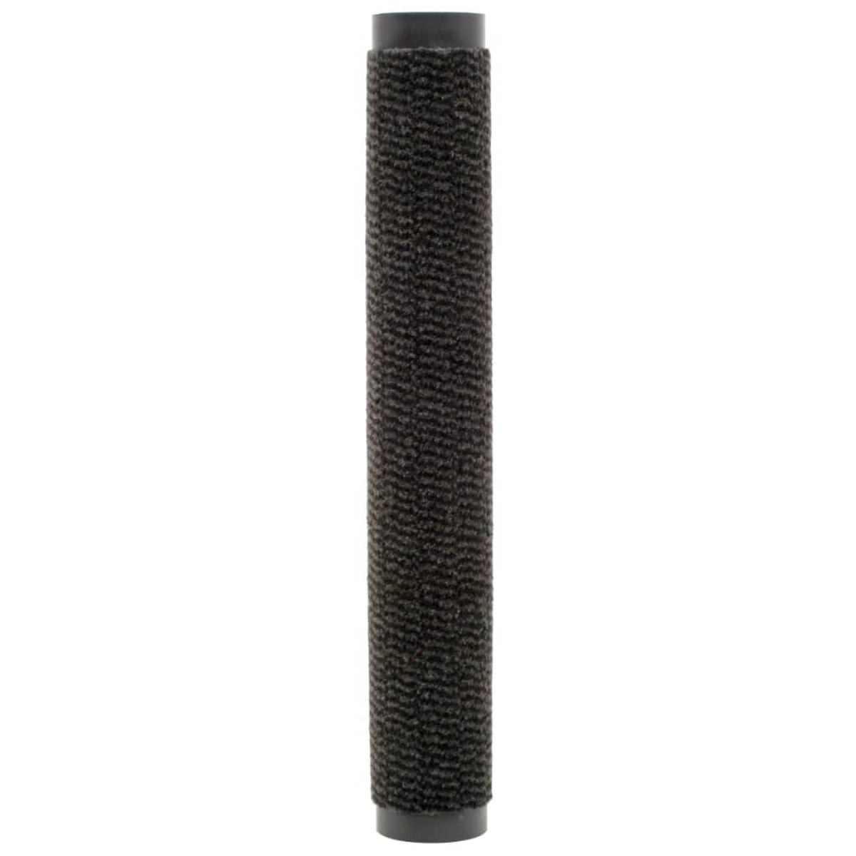Alfombras de entrada rectangulares de nudo 2 uds negro 90x150cm