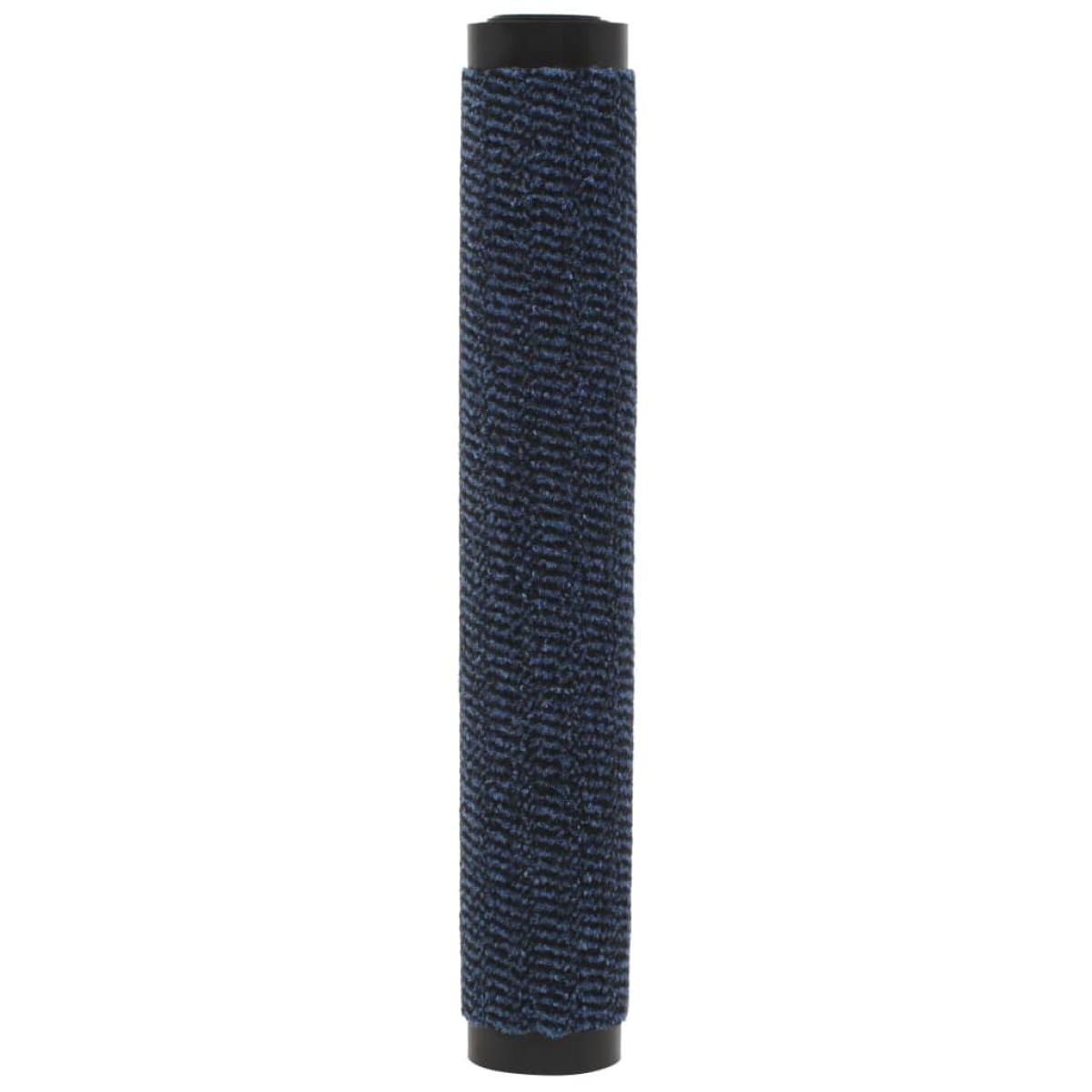 Alfombras de entrada rectangulares de nudo 2 uds azul 120x180cm
