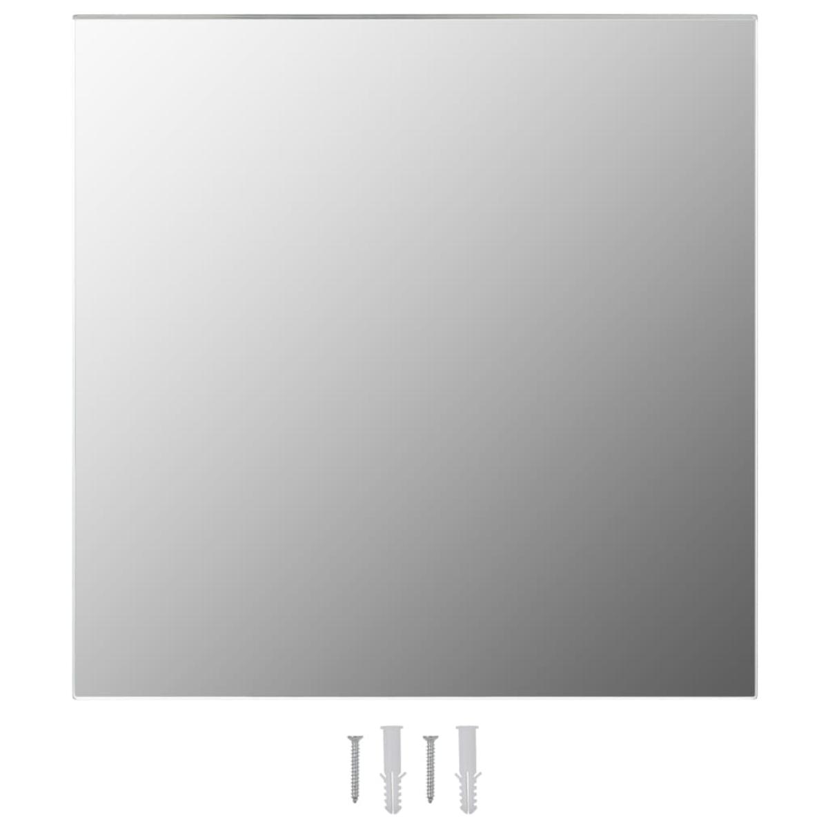 Espejos de pared cuadrados 2 unidades vidrio 40x40 cm