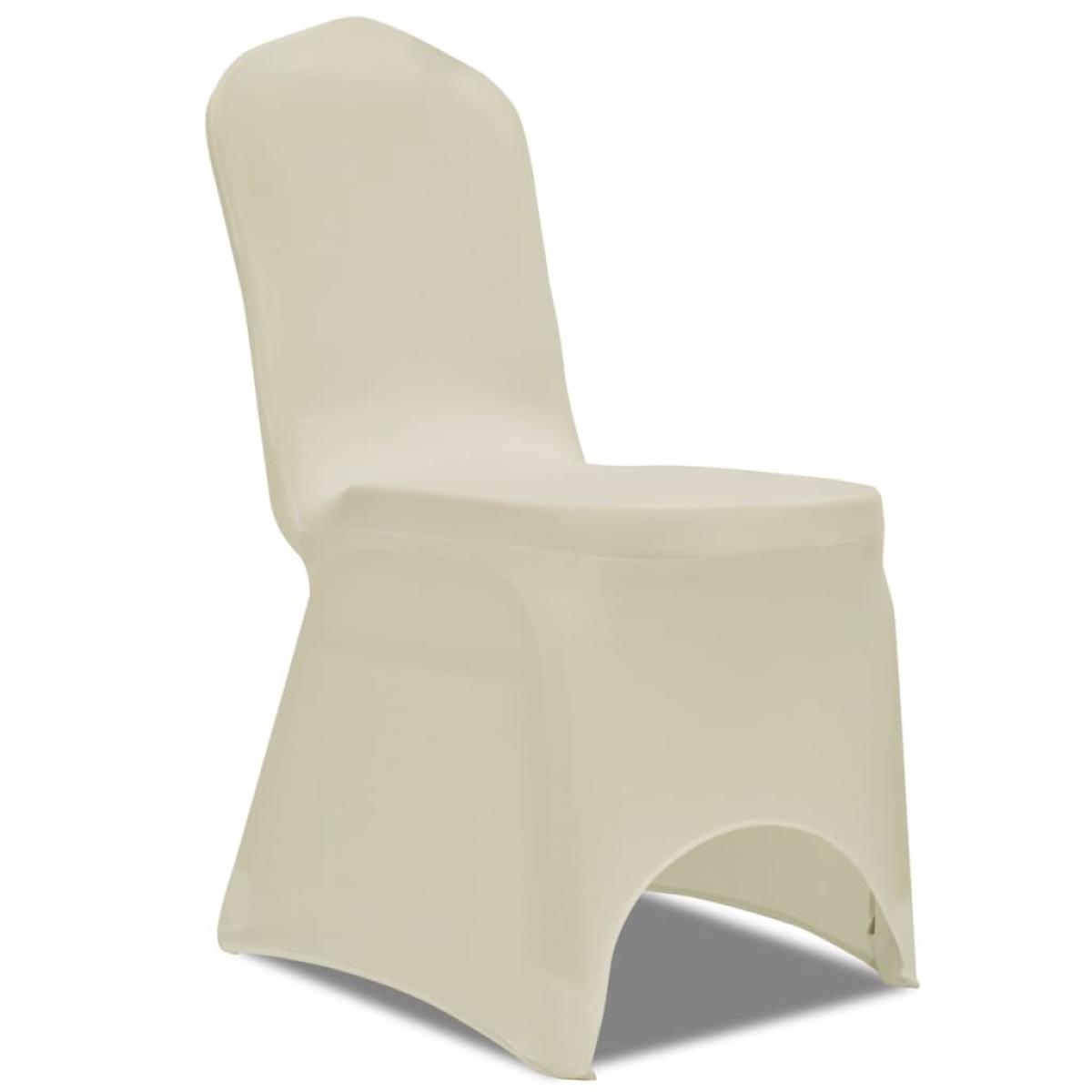 Funda de silla elástica color crema 24 unidades