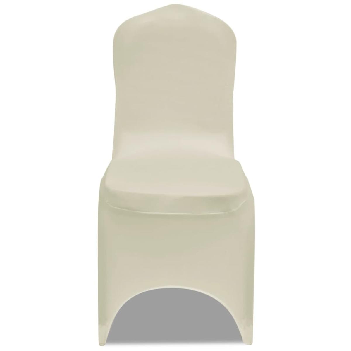Funda de silla elástica color crema 24 unidades