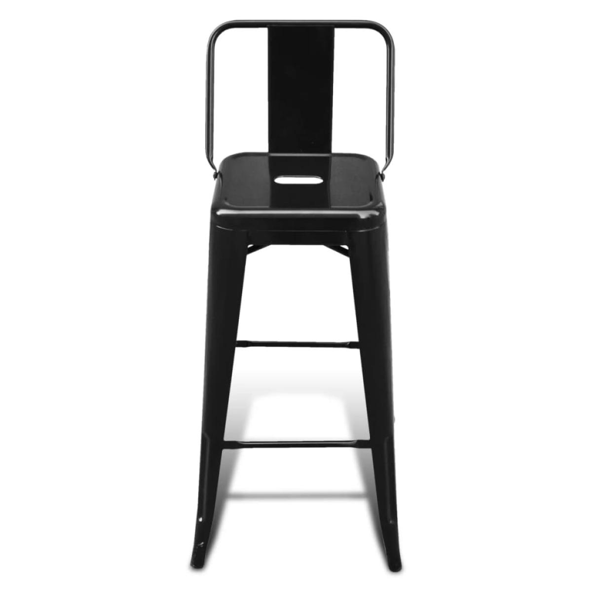 Taburetes de cocina 4 unidades acero negro