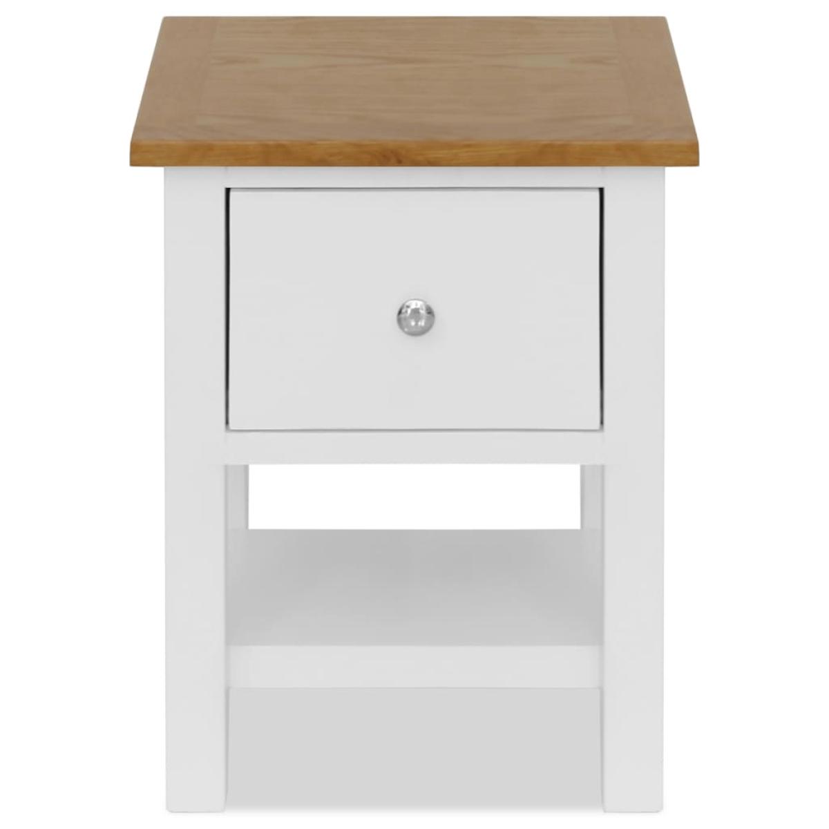 Mesitas de noche 2 unidades madera maciza de roble 36x30x47 cm