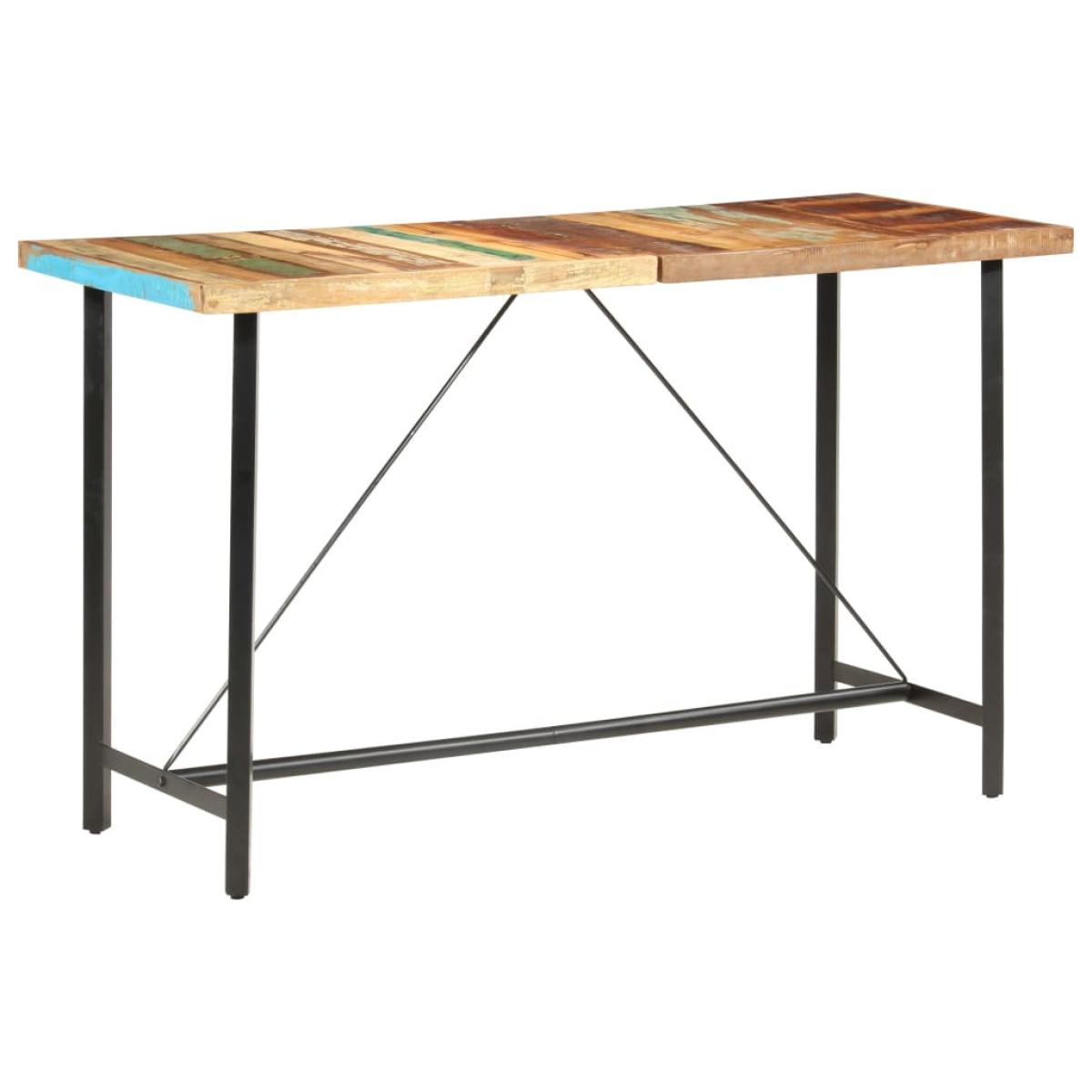 Set de muebles de bar 9 piezas madera maciza reciclada