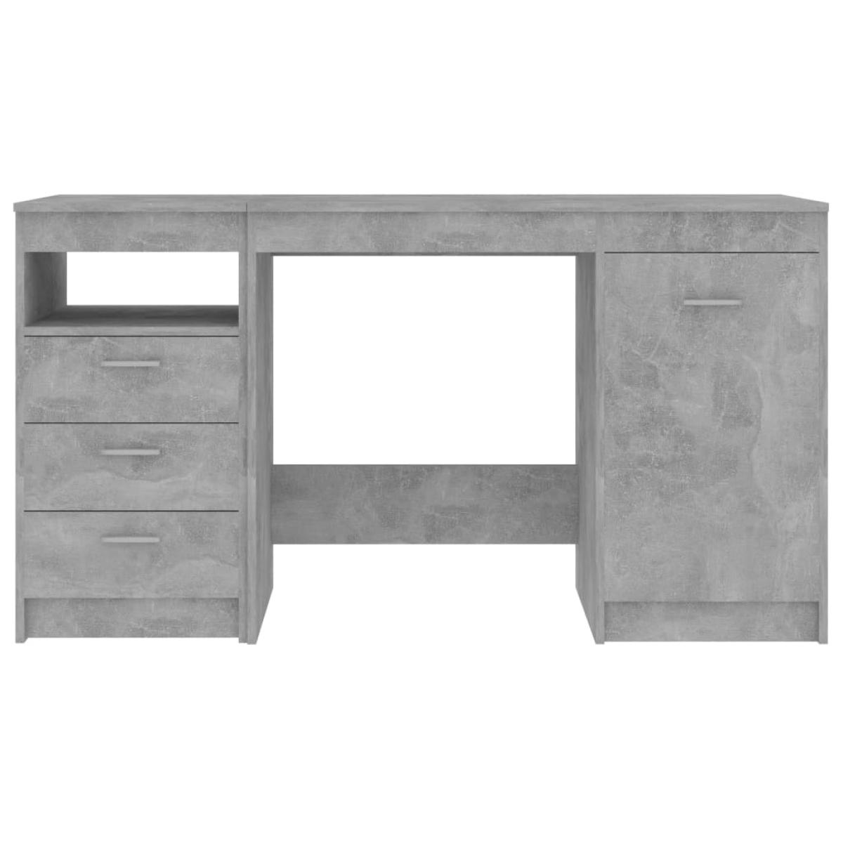 Escritorio de aglomerado gris hormigón 140x50x76 cm