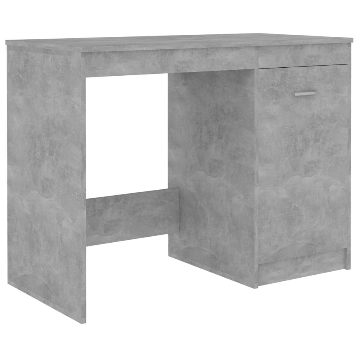 Escritorio de aglomerado gris hormigón 140x50x76 cm