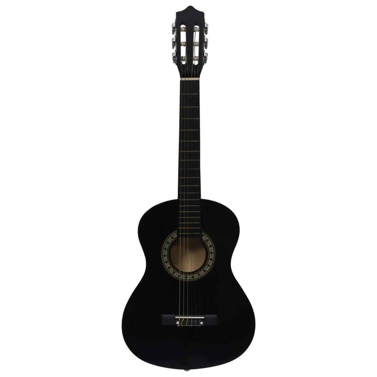 Guitarra clásica principiante y niño con funda negro 1/2 34