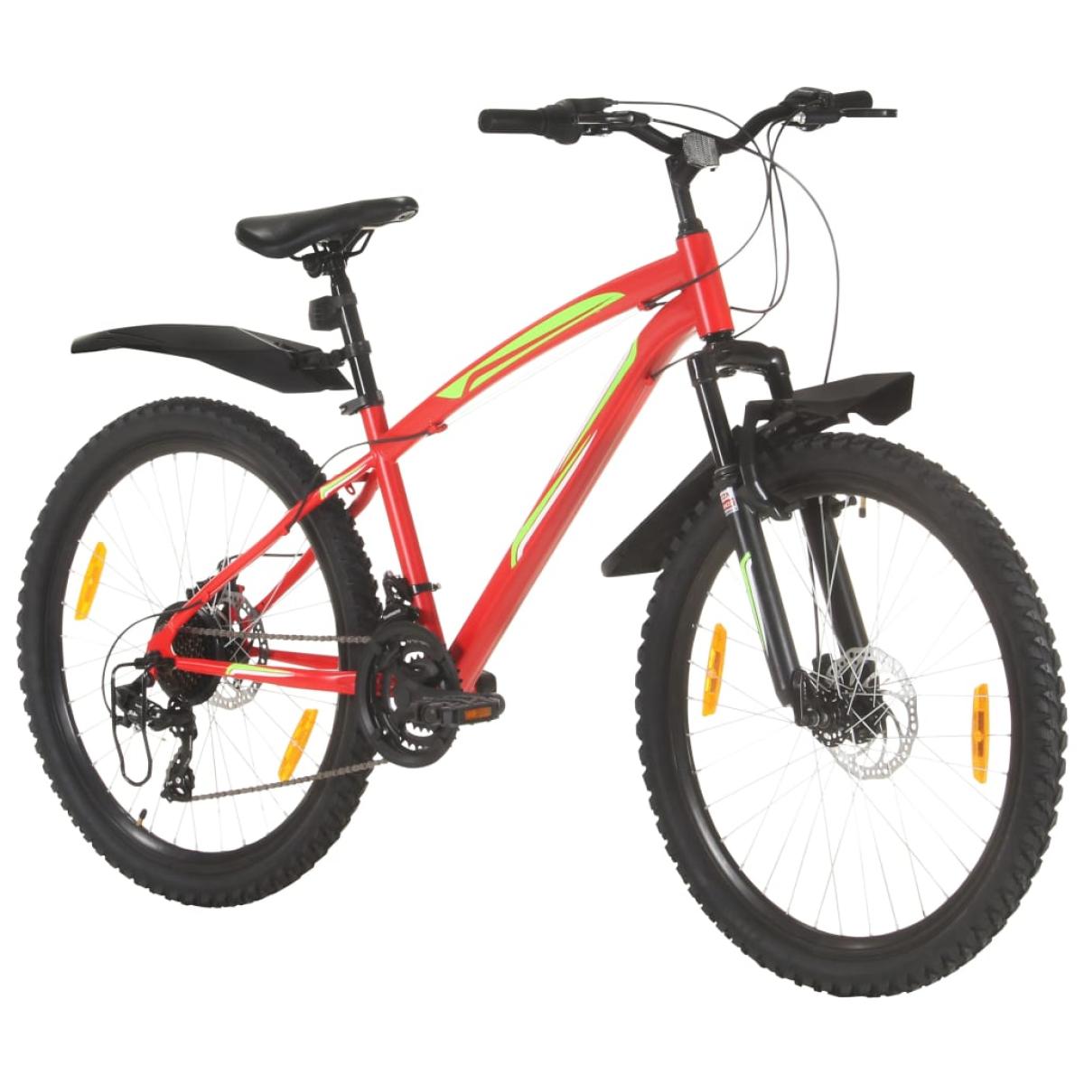 Bicicleta de montaña 21 velocidades rueda 26 pulgadas 36cm rojo