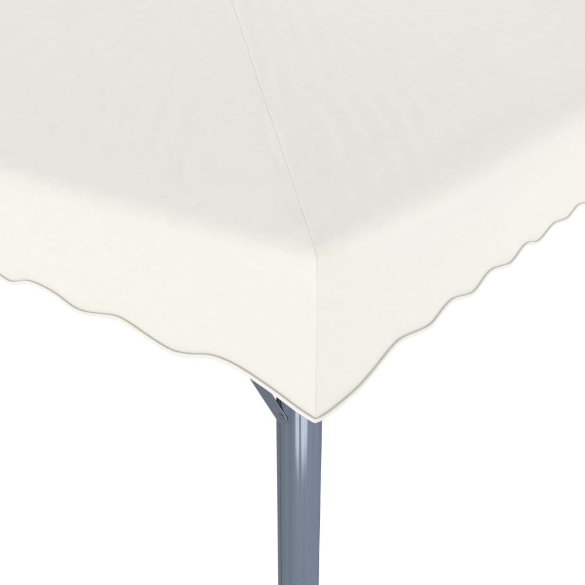 Cenador con tira de luces LED aluminio crema 300x300 cm 