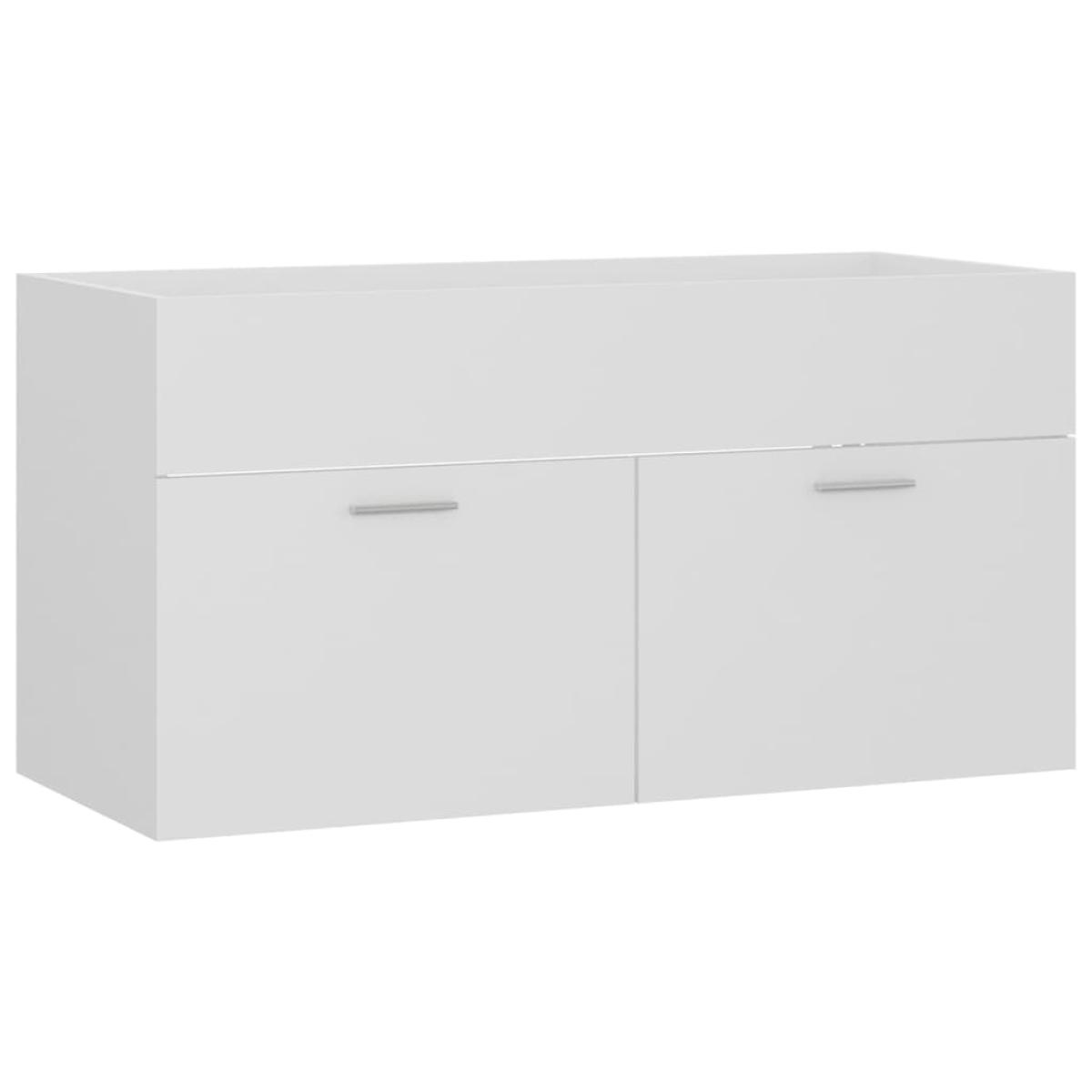 Conjunto de muebles de baño aglomerado blanco 
