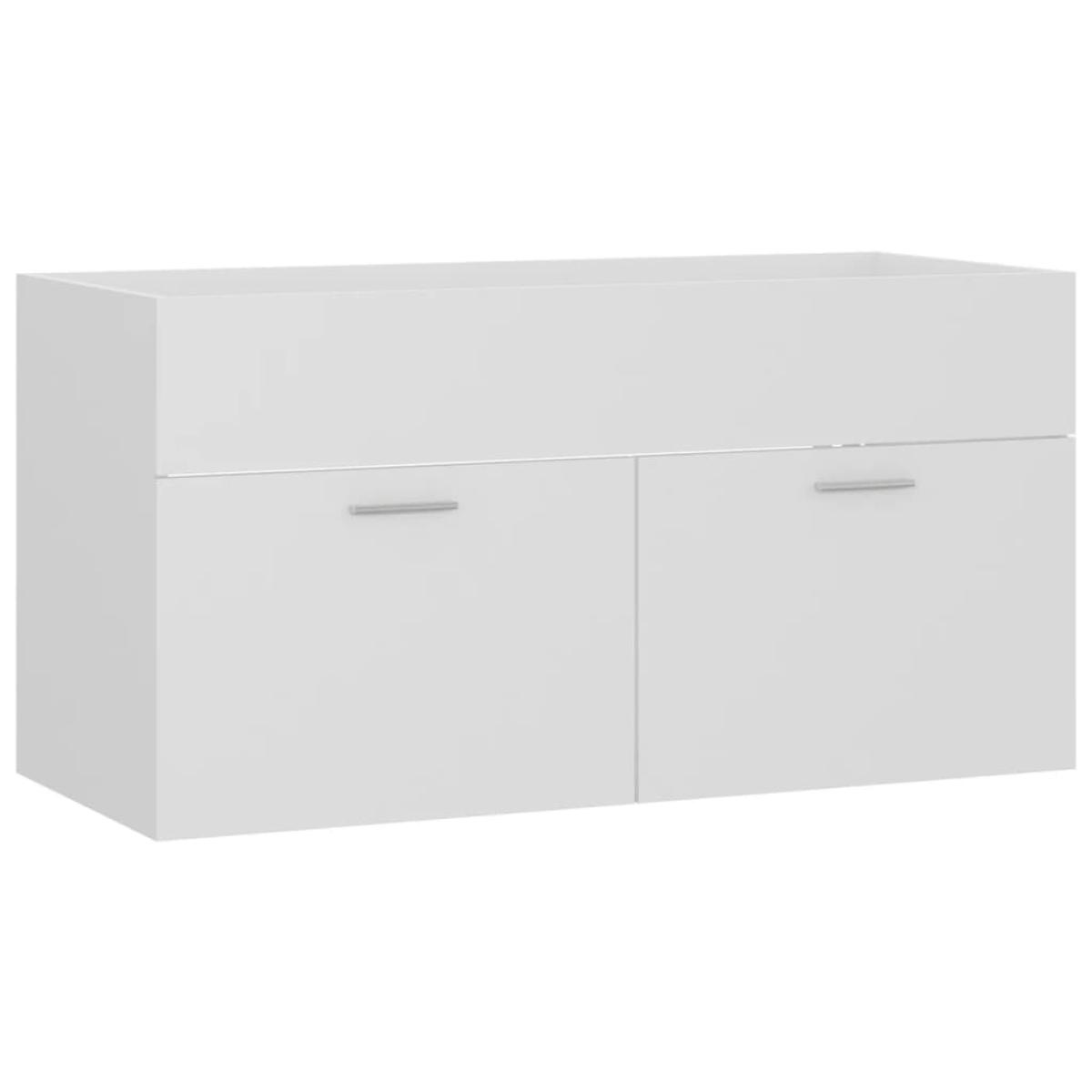 Conjunto de muebles de baño aglomerado blanco 