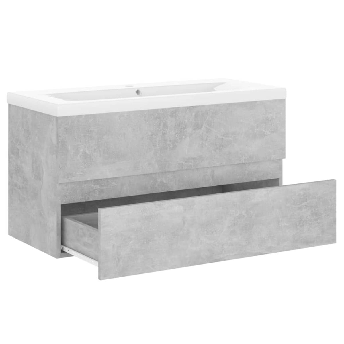 Mueble con lavabo aglomerado gris hormigón