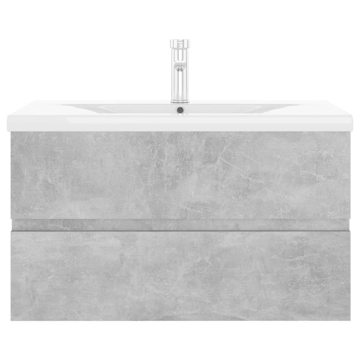 Mueble con lavabo aglomerado gris hormigón