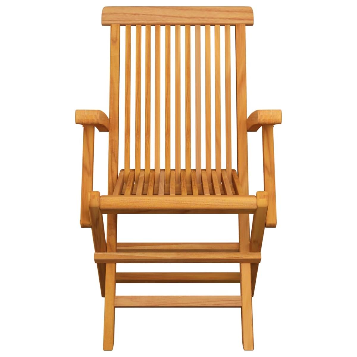 Sillas de jardín 8 uds madera maciza de teca con cojines beige
