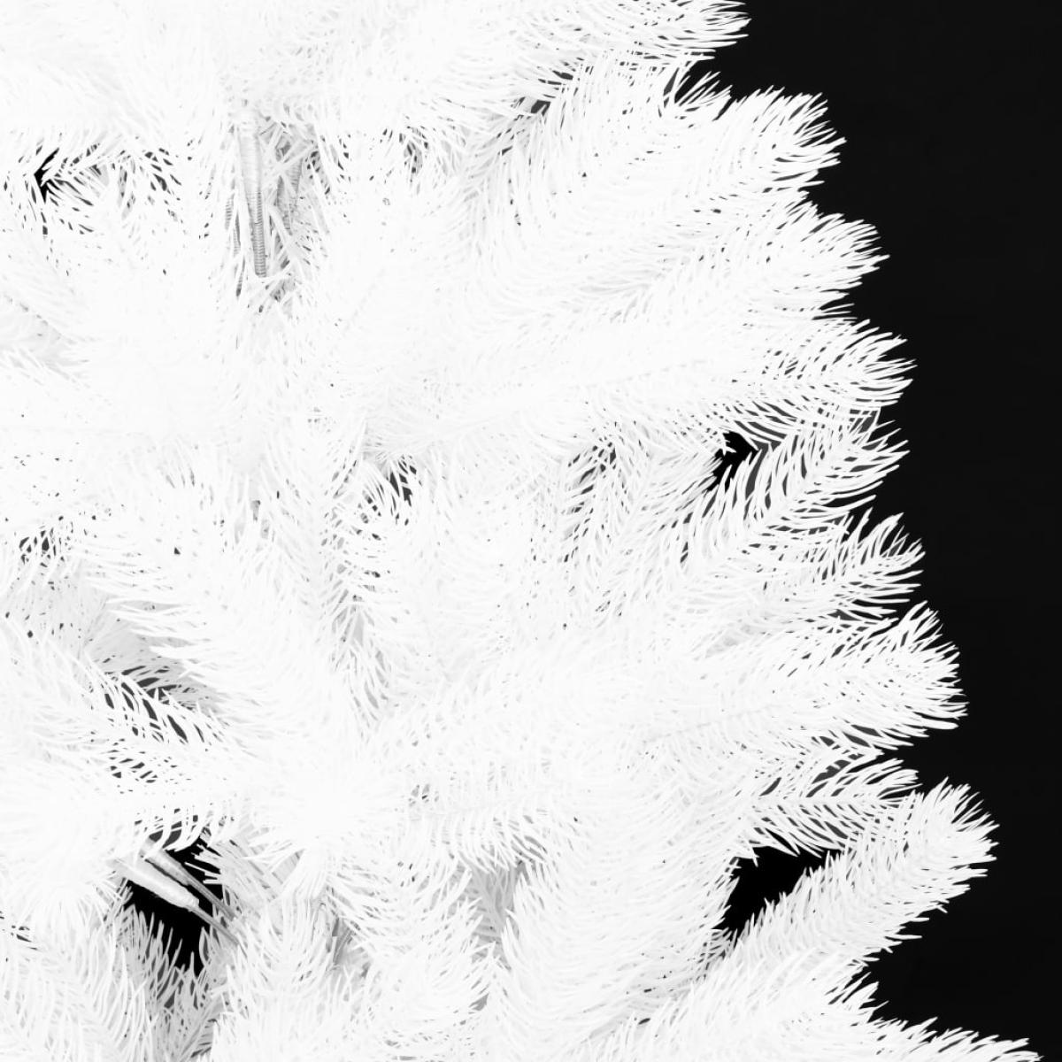 Árbol de Navidad artificial con LED y bolas blanco 180 cm 