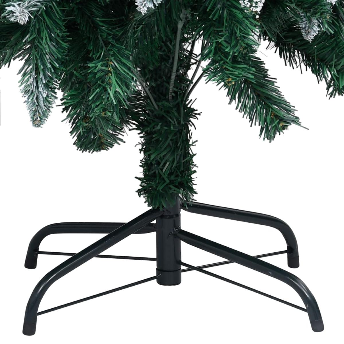Árbol de Navidad artificial con LED, bolas y piñas 210 cm 