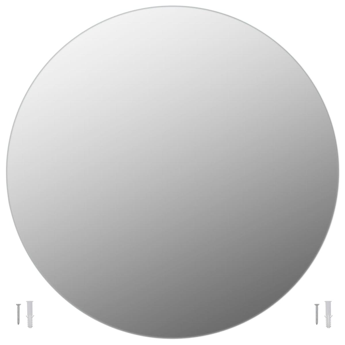 Espejo de pared con luces LED redondo de vidrio