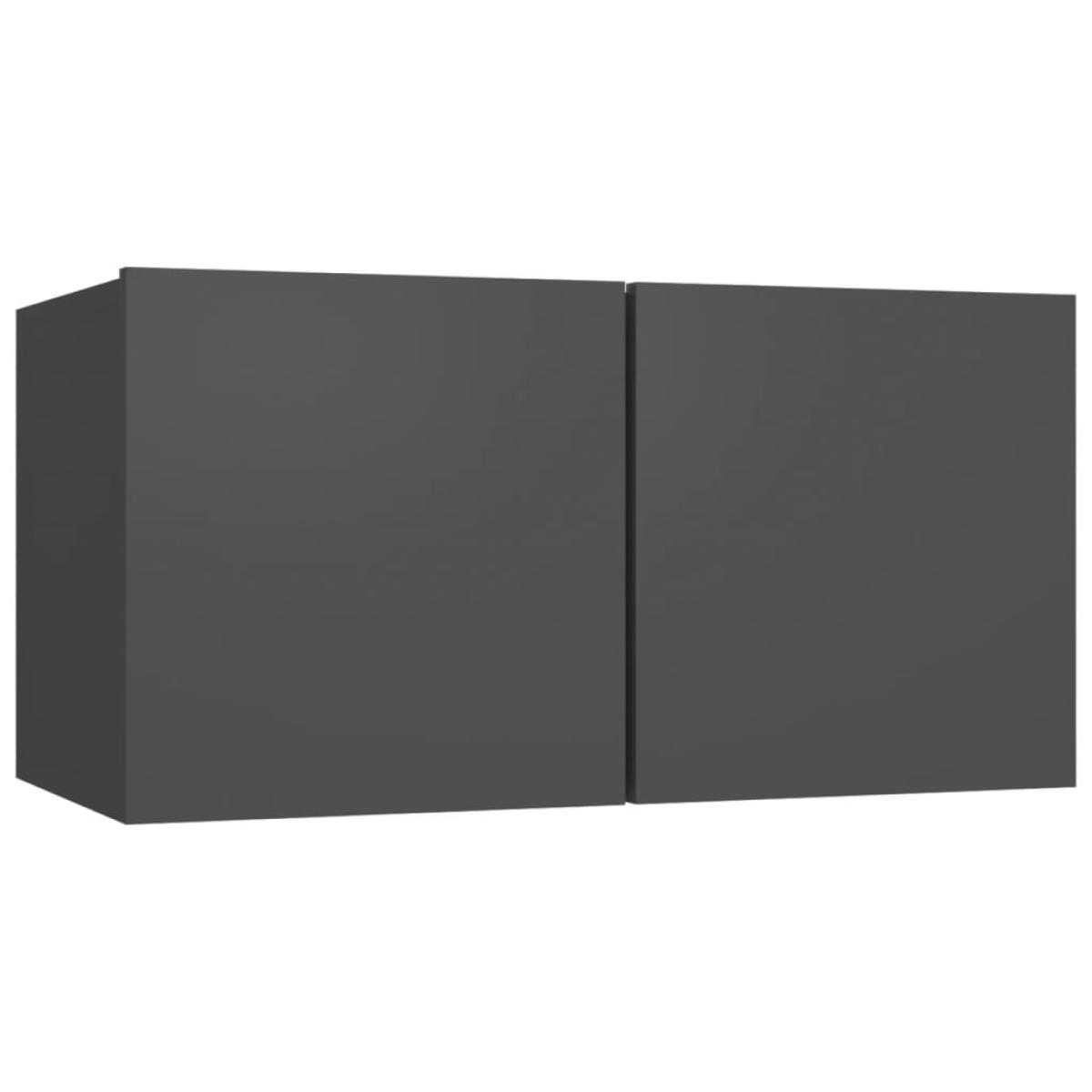 Juego de mueble para TV de 3 piezas aglomerado gris